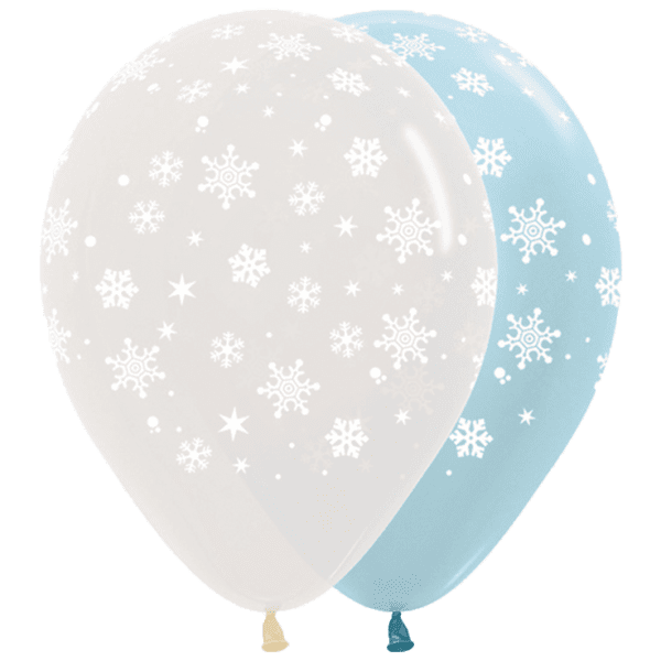 Luftballon Schneeflocken Eiskristalle biologisch abbaubar biodegradeble