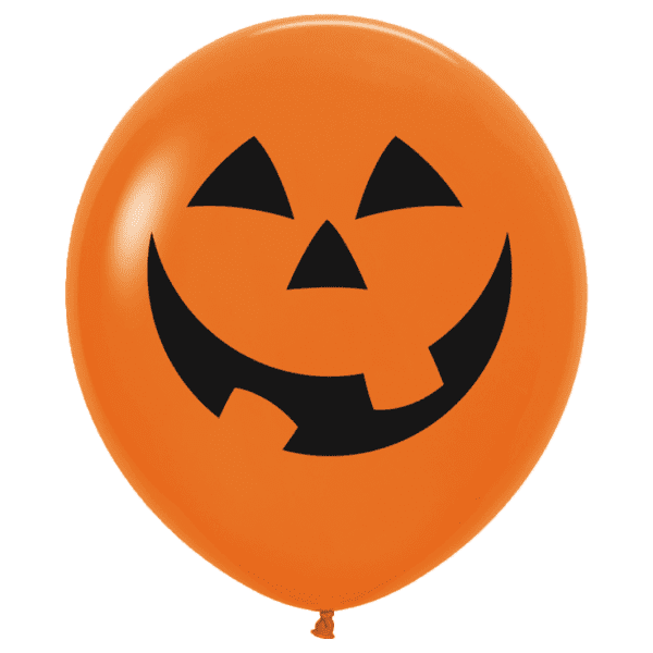 Riesen Luftballon Halloween Gesicht Kürbis orange
