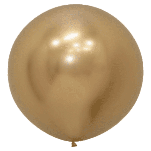 Bio Riesen-Luftballon chromglanz gold 60 cm