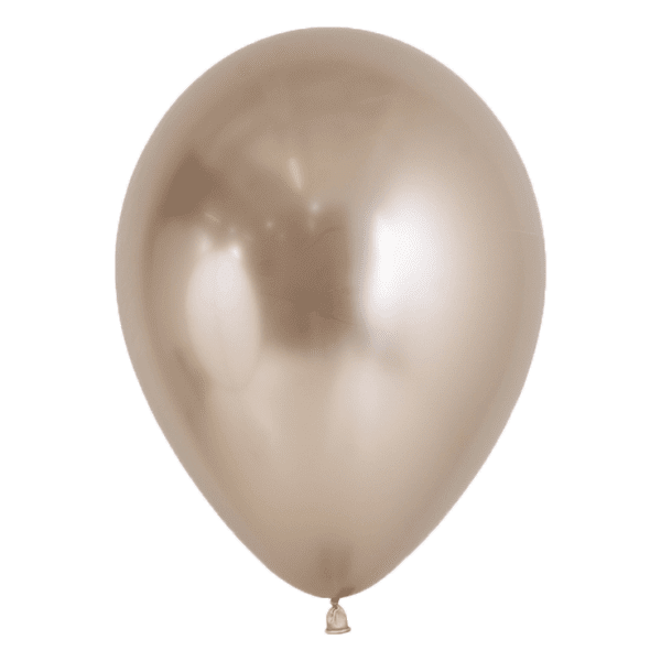 Luftballon chromglanz champagner 30 cm - biologisch abbaubar (biodegradable)