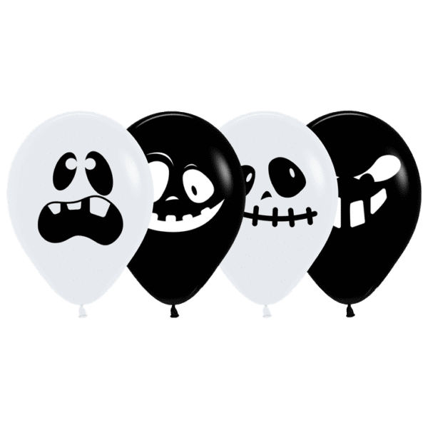 Luftballon Ghosts Geister Gesichter biodegradable