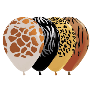 Luftballon Tiermuster Safari Animals biodegradable