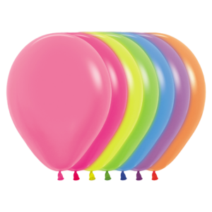 Bioloons Rundballon Neon Mischung (30cm) - Frei von Schadstoffen