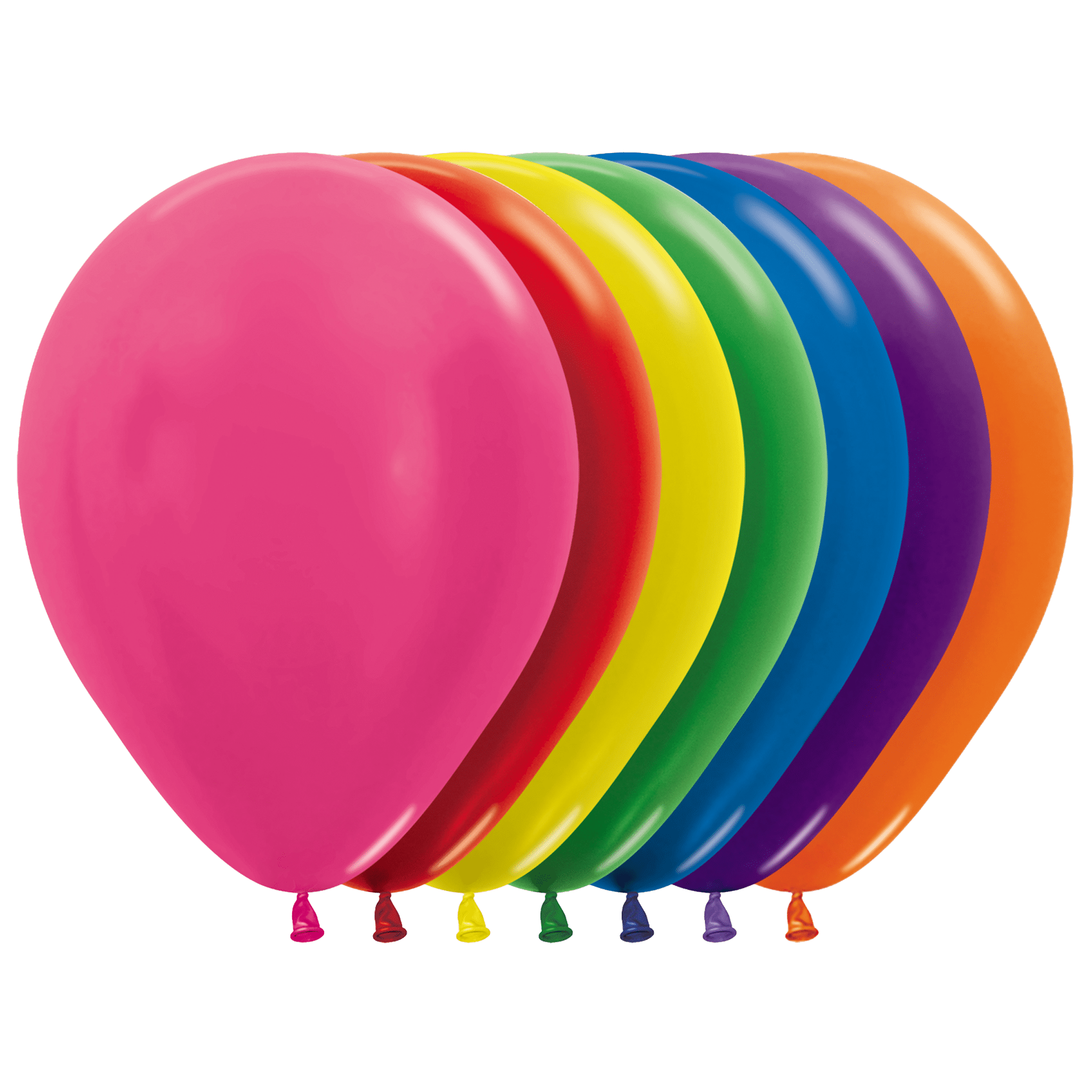 Bioloons Rundballon Metallic Mischung (30cm) - 100% Naturlatex