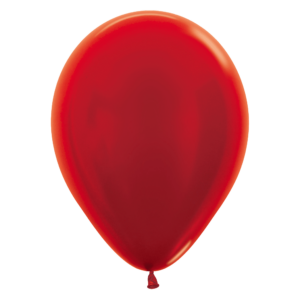 Bioloons Rundballon Rot Metallic (30cm) - plastikfrei verpackt