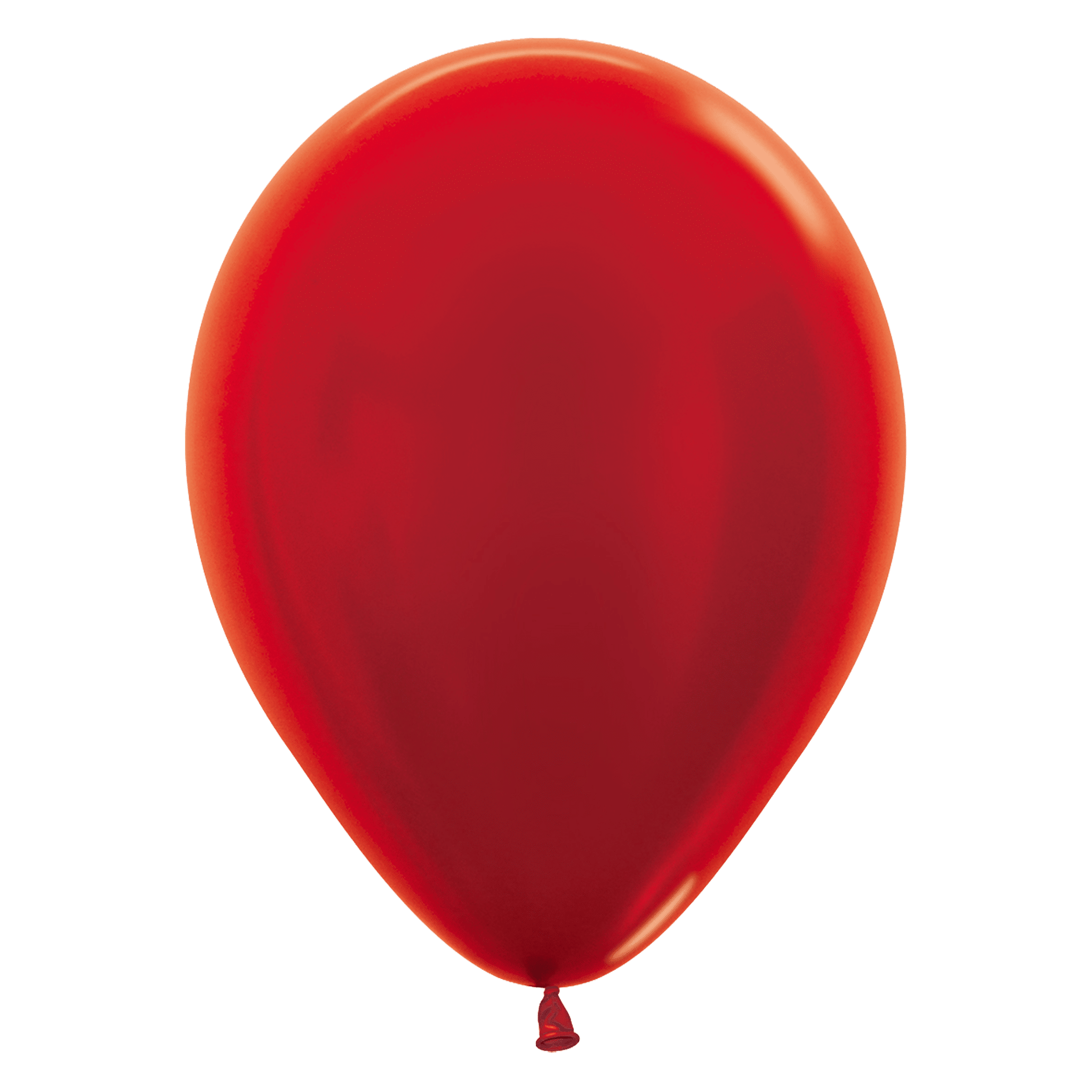 Bioloons Rundballon Rot Metallic (30cm) - plastikfrei verpackt