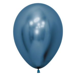 Bioloons Rundballon Chromglanz Blau (30cm) - 100% Naturlatex