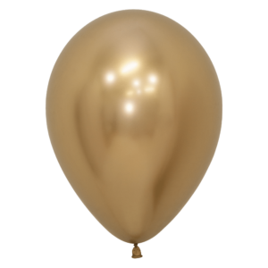 Bioloons Rundballon Chromglanz Gold (30cm) - 100% Naturlatex