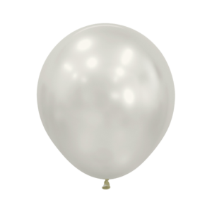 Bioloons Rundballon Weiße Auster seidenmatt (45cm) - plastikfrei verpackt