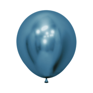 Bioloons Rundballon Chromglanz Blau (45cm) - Premium Qualität