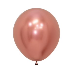 Bioloons Rundballon Chromglanz Roségold (45cm) - Frei von Schadstoffen