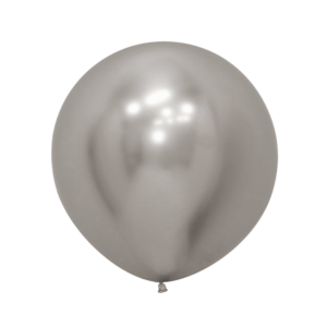 Bioloons Riesenballon Chromglanz Silber (60cm) - TÜV-zertifizierte Qualität