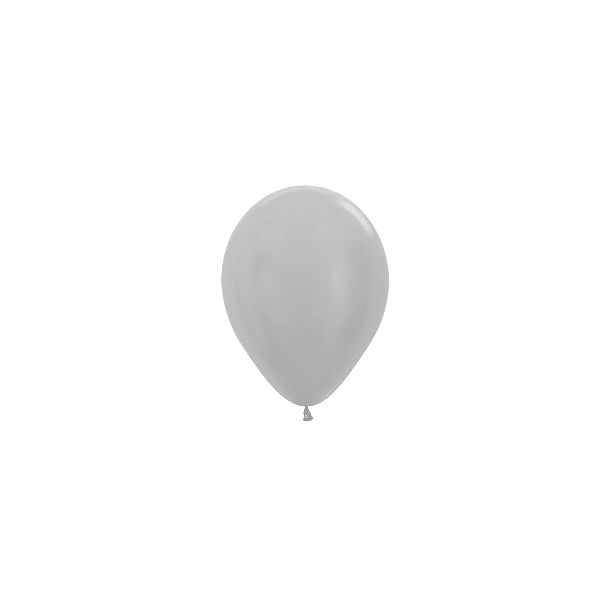 Bioloons Mini-Ballon Samt Silber (12.5cm) - plastikfrei verpackt