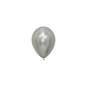 Bioloons Mini-Ballon Chromglanz Silber (12.5cm) - plastikfrei verpackt
