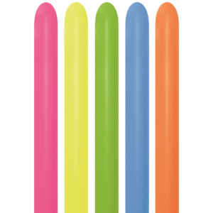 Bioloons® Modellierballon 260 Neon Mischung – 100 Stück