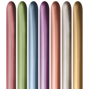 Bioloons® Modellierballon 260 Chromglanz Mischung – 50 Stück