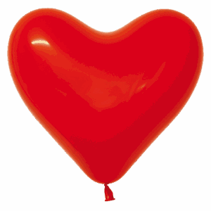 Bioloons Herzballon Rot (30cm) - Frei von Schadstoffen