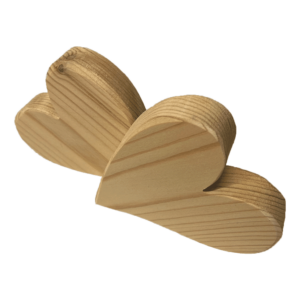 Holz Doppel-Herz Luftballon Haltegewicht 75g