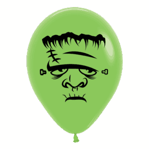 Bioloons Rundballon Hellgrün Frankenstein (30cm) – ideal für Halloween - Frei von Schadstoffen