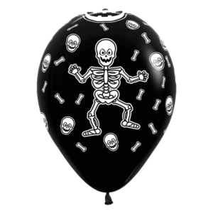 Bioloons Rundballon Schwarz Grusel