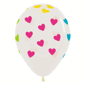 Bioloons Rundballon Kristallklar Herz (30cm) – ideal für Dekoration - für Dekorationen