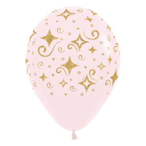 Bioloons Rundballon Pastell Rosa Diamanten