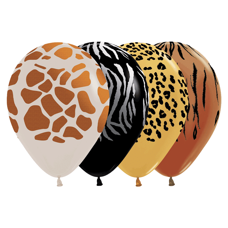 Bioloons Rundballon bunt sortiert Giraffe