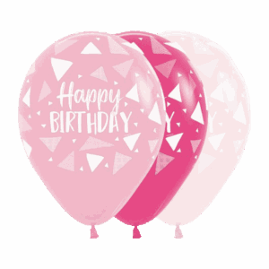 Bioloons Rundballon bunt sortiert Dreiecke