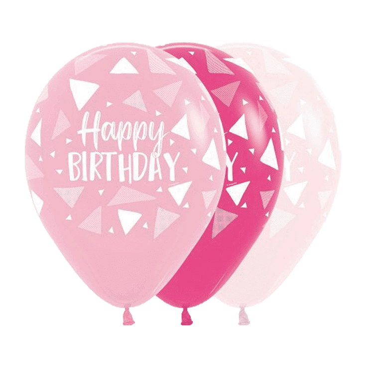 Bioloons Rundballon bunt sortiert Dreiecke