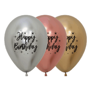 Bioloons Rundballon bunt sortiert Happy Birthday (30cm) – ideal für Geburtstag - Nachhaltige Deko