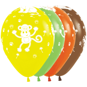 Bioloons Rundballon bunt sortiert Dschungel