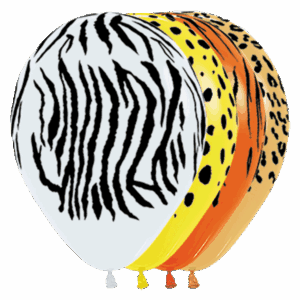 Bioloons Rundballon bunt sortiert Gepard