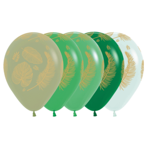 Bioloons Rundballon bunt sortiert Blätter (30cm) – ideal für Dekoration - 100% Naturlatex