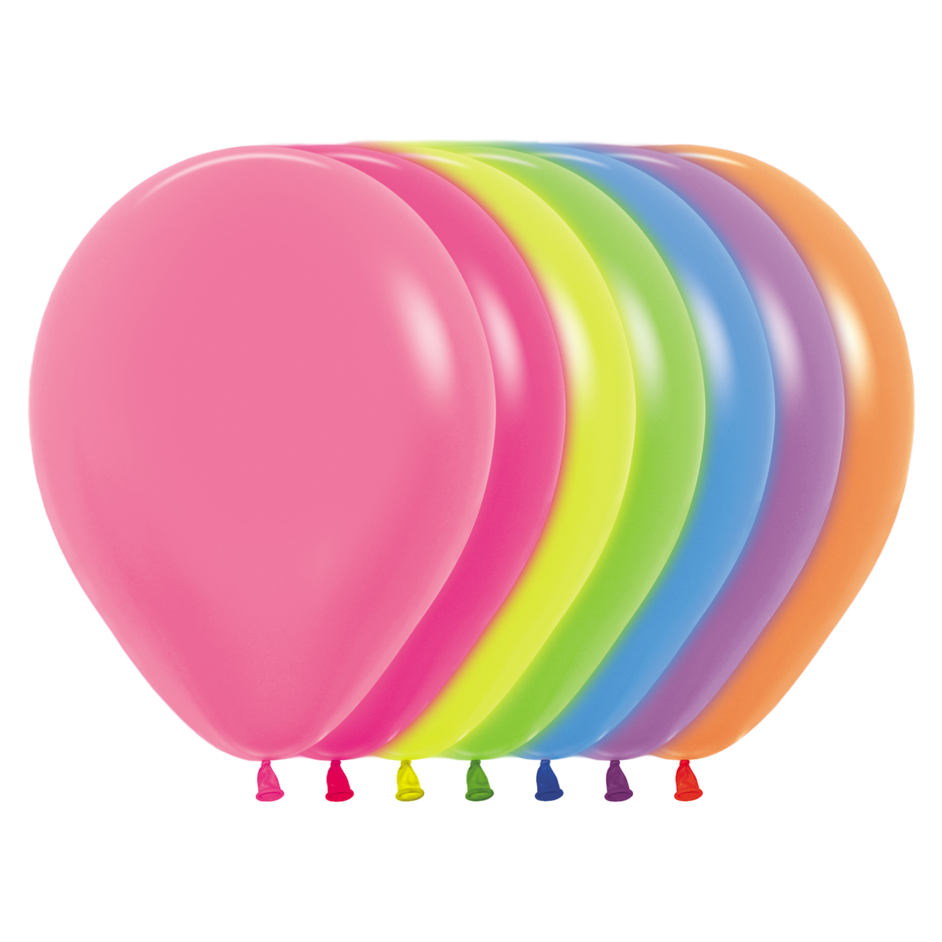 Bioloons Rundballon Neon Mischung (30cm) - Frei von Schadstoffen