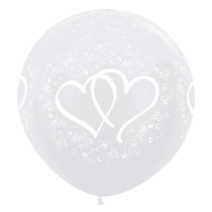 Bioloons Riesenballon Samt Weiß Herz