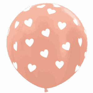 Bioloons Riesenballon Roségold Metallic Herz (90cm) – ideal für Hochzeit - plastikfrei verpackt