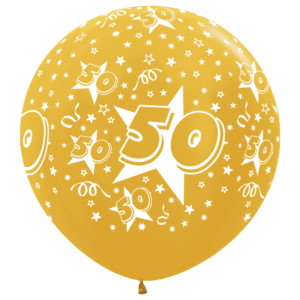 Bioloons Riesenballon Gold Metallic 50 (90cm) – ideal für Geburtstag - TÜV-zertifizierte Qualität