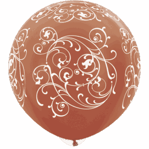 Bioloons Riesenballon Kupfer Metallic Ornamente (60cm) – ideal für Dekoration - TÜV-zertifizierte Qualität