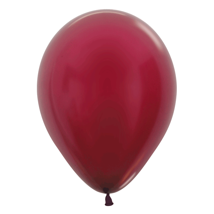 Bioloons Mini-Ballon Weinrot Metallic (12.5cm) - 100% Naturlatex