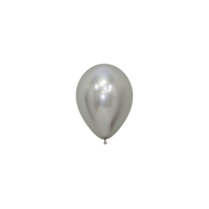 Bioloons® Mini-Luftballon 12cm Chromglanz Silber