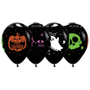 Bioloons Rundballon Schwarz Geist