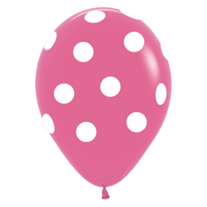 Bioloons Rundballon Pink Polka Dots