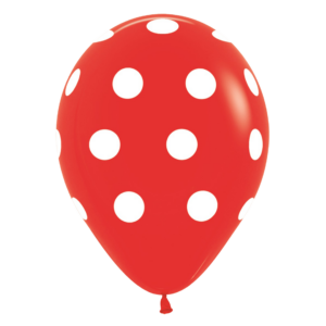 Bioloons Rundballon Rot Polka Dots