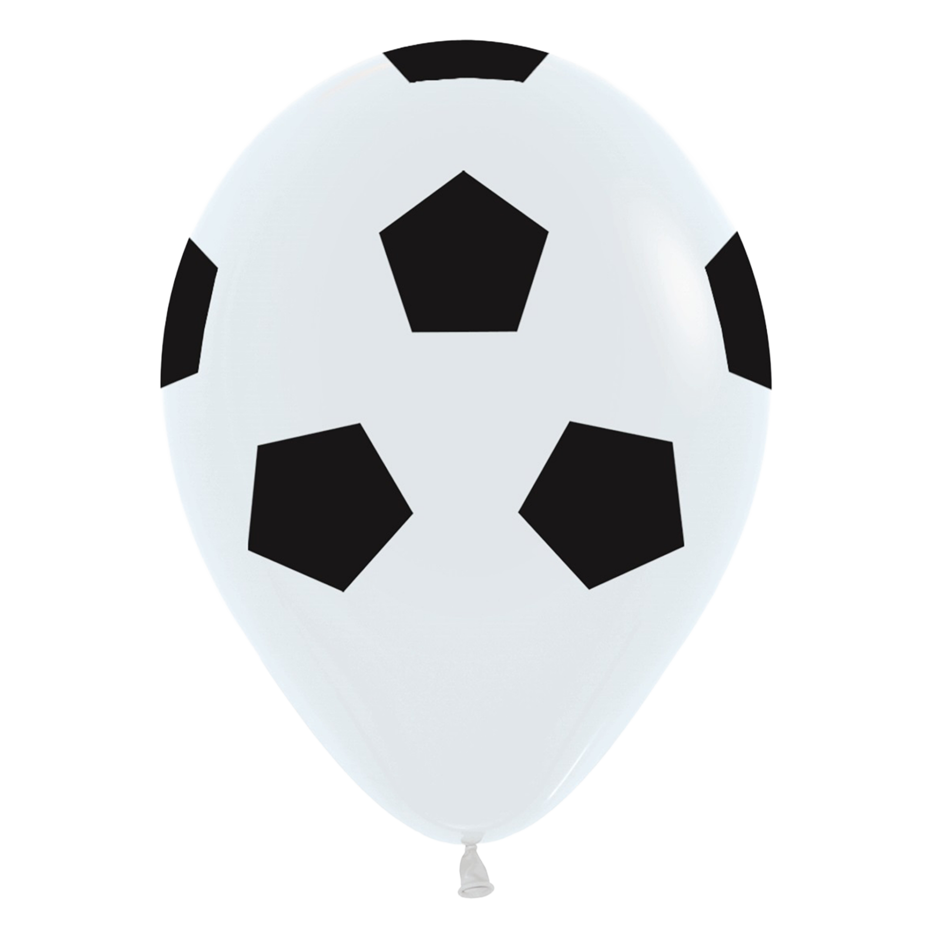 Bioloons Rundballon Weiß Fussball (30cm) – ideal für Sport - Premium Qualität