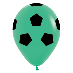 Bioloons Rundballon Grün Fussball (30cm) – ideal für Sport - TÜV-zertifizierte Qualität