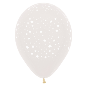 Bioloons Rundballon Kristallklar Sterne (30cm) – ideal für Dekoration - Premium Qualität