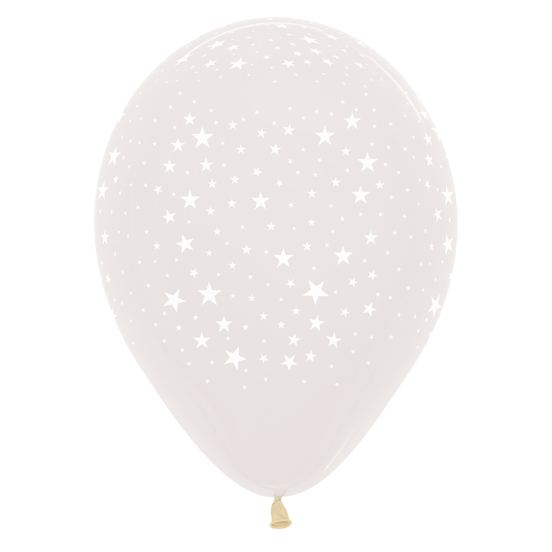 Bioloons Rundballon Kristallklar Sterne (30cm) – ideal für Dekoration - Premium Qualität