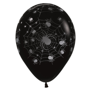 Bioloons Rundballon Schwarz Spinne (30cm) – ideal für Halloween - plastikfrei verpackt