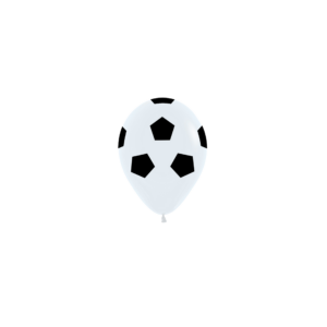 Bioloons Mini-Ballon Weiß Fussball (12.5cm) – ideal für Sport - Frei von Schadstoffen