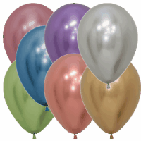 Luftballons 30 cm in Chromglanz-Farben